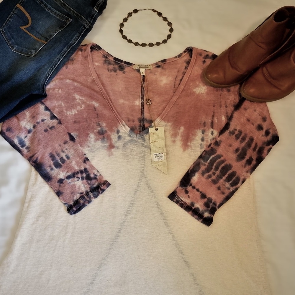 Buckle Brand- Partial Tie-Dye Blouse